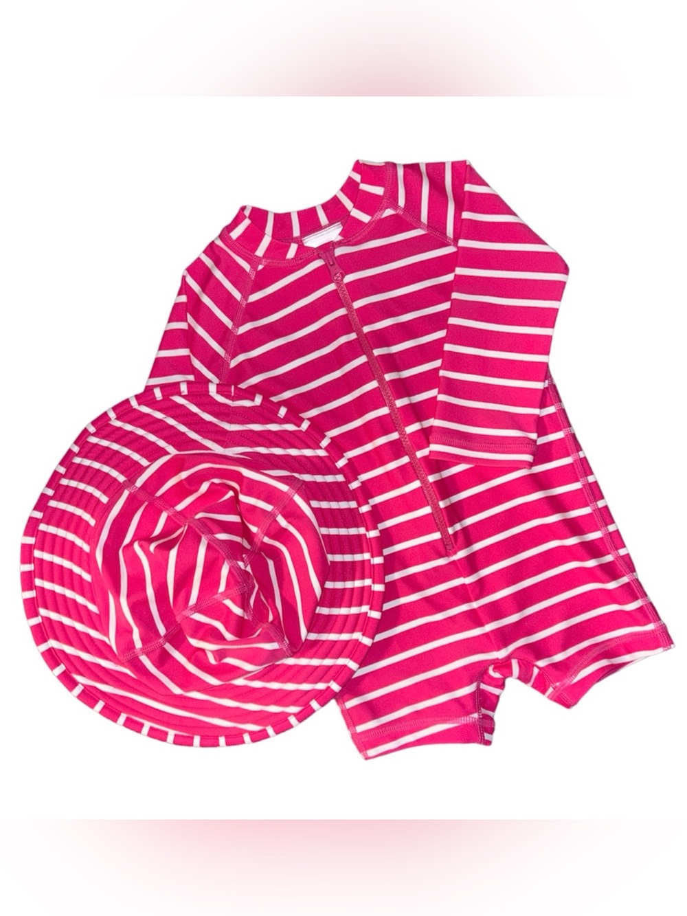 Hanna Andersson rashguard striped swim set